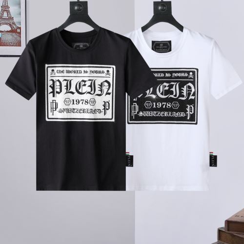 2022新作 フィリッププレインブランド 偽物 通販 フィリッププレイン PHILIPP PLEIN 2色可選 Tシャツ 極上の着心地 プリント 縦には伸びにくい