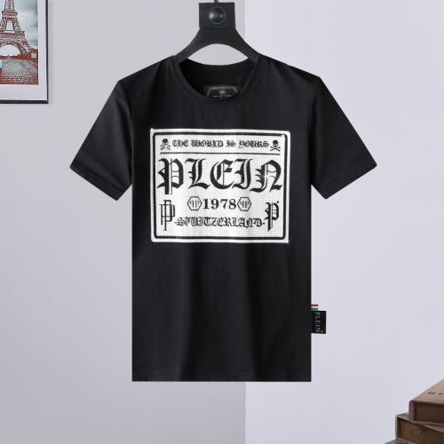 2022新作 フィリッププレインブランド 偽物 通販 フィリッププレイン PHILIPP PLEIN 2色可選 Tシャツ 極上の着心地 プリント 縦には伸びにくい