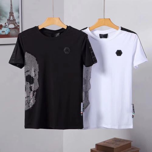 肌に馴染みやすい 2022新作 レジャー 2色可選 ラウンドネック 流通限定モデル 半袖Tシャツ フィリッププレイン PHILIPP PLEIN フィリッププレインコピー