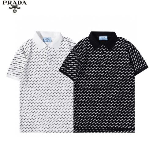 2022新作 プラダ PRADA 完成度の高い逸品 プラダブランド コピー 半袖ポロシャツ 2色可選 ボーダー 自然な肌触り デザイン性の高い