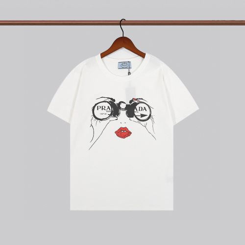 売れ筋のいい 半袖Tシャツ 2色可選 プリント 2022新作 プラダブランド 偽物 通販 ラウンドネック ラックスした雰囲気 プラダ PRADA 優しいフィット感