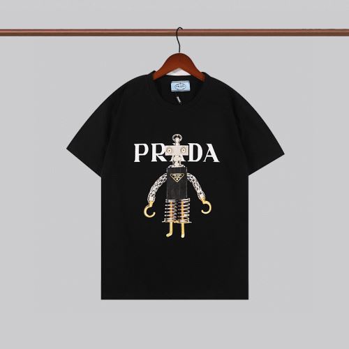 カッコいい印象を付ける プラダスーパーコピー 激安 収縮性のある プラダ PRADA 2022新作 Tシャツ 希少価値大！ラウンドネック 2色可選