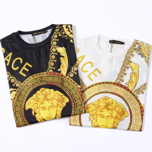 2色可選 カッコいい印象を付ける ヴェルサーチ偽物ブランド 今買い◎得 ヴェルサーチVERSACE 2022新作 Tシャツ 柔らかい手触り