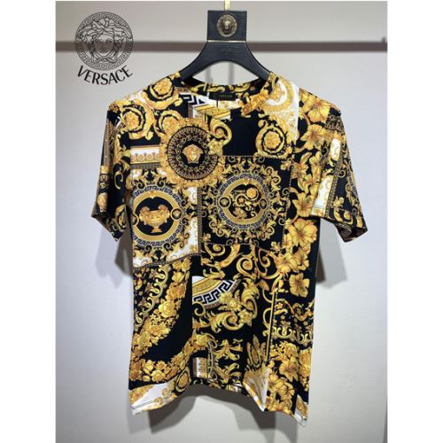 Tシャツ 2022新作 細身のシルエット ヴェルサーチVERSACE ラウンドネック 吸汗性に優れ ヴェルサーチブランド コピー 高品質 人気