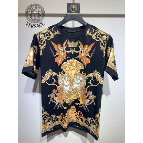 自分らしいスタイリング 薄手 半袖Tシャツ 乾きやすい ヴェルサーチスーパーコピー 魅力ファッション 2022新作