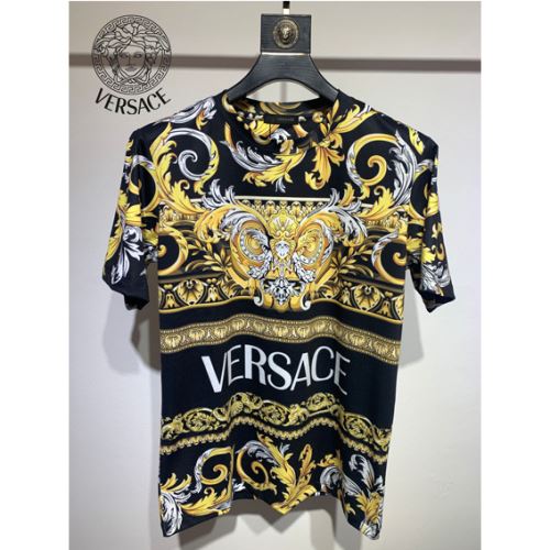 クールビズ 2022新作 半袖Tシャツ 数に限りがある ヴェルサーチコピーブランド 柔らかい手触り