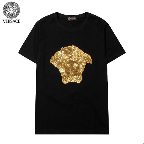 しわになりにくい 2色可選 ヴェルサーチブランド 偽物 通販 プリント 2022新作 Tシャツ 収縮性のある