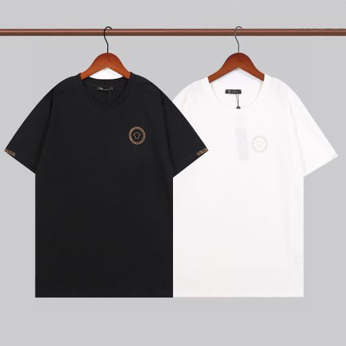 ファション性の高い ラウンドネック 半袖Tシャツ 2色可選 2022新作 ヴェルサーチブランド 偽物 通販