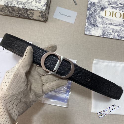 2022新作 ディオールコピー ブランド 2色可選 ディオール DIOR 耐久性のある ベルト 海外セレブ愛用 カジュアル レザー ベルト 細タイプ 長さ調節可能