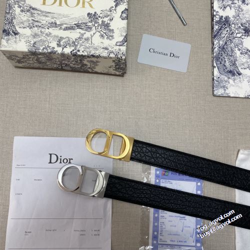 2022新作 ディオールコピー ブランド 2色可選 ディオール DIOR 耐久性のある ベルト 海外セレブ愛用 カジュアル レザー ベルト 細タイプ 長さ調節可能