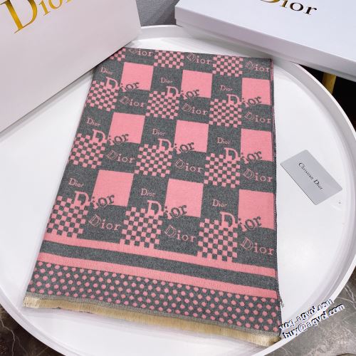 スタイリッシュな印象 ディオール DIOR バイカラー 2022新作 ロングマフラー ちくちくしない優しい付け心地 ディオールブランド コピー 多色選択可
