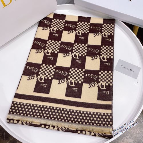 スタイリッシュな印象 ディオール DIOR バイカラー 2022新作 ロングマフラー ちくちくしない優しい付け心地 ディオールブランド コピー 多色選択可