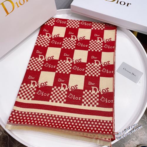 スタイリッシュな印象 ディオール DIOR バイカラー 2022新作 ロングマフラー ちくちくしない優しい付け心地 ディオールブランド コピー 多色選択可