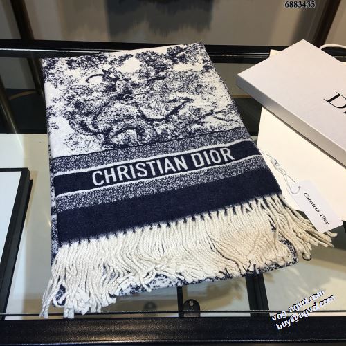 完成度の高い逸品 ディオールスーパーコピー 刺繍マフラー ディオール DIOR 大判ストール 3色可選 マフラー 両端はフリンジ仕上げ クラシック 2022新作