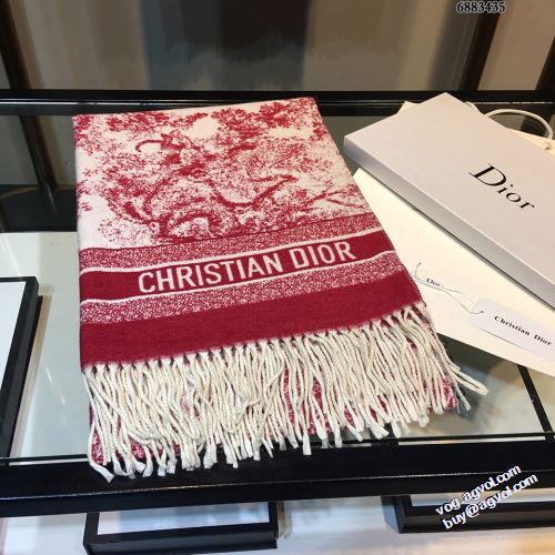 完成度の高い逸品 ディオールスーパーコピー 刺繍マフラー ディオール DIOR 大判ストール 3色可選 マフラー 両端はフリンジ仕上げ クラシック 2022新作