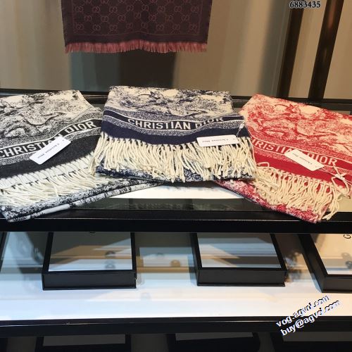 完成度の高い逸品 ディオールスーパーコピー 刺繍マフラー ディオール DIOR 大判ストール 3色可選 マフラー 両端はフリンジ仕上げ クラシック 2022新作