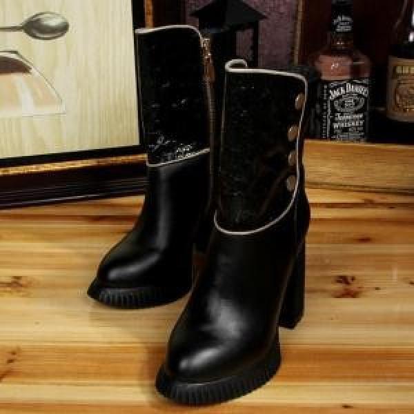 2025 【激安】CHROME HEARTS クロムハーツ  ショートブーツ ヒール高さ8CM