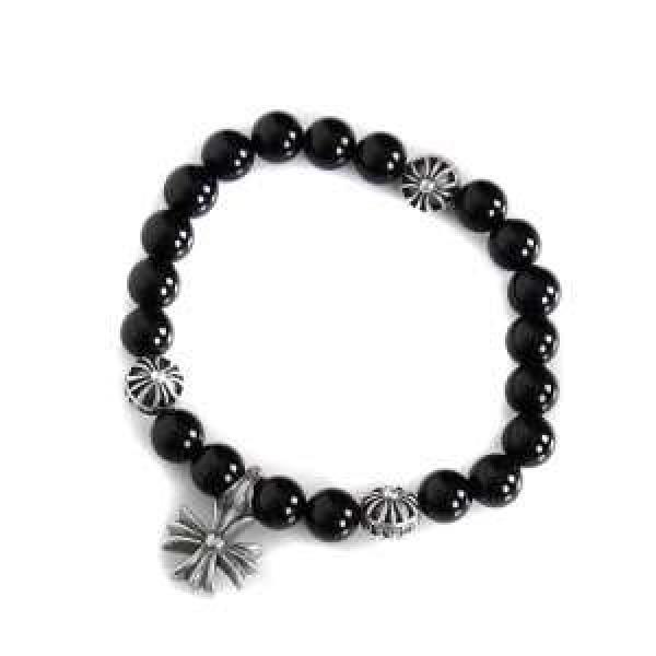 ◆モデル愛用◆2025春夏 CHROME HEARTS クロムハーツシルバー925 ビーズブレスレット天然石