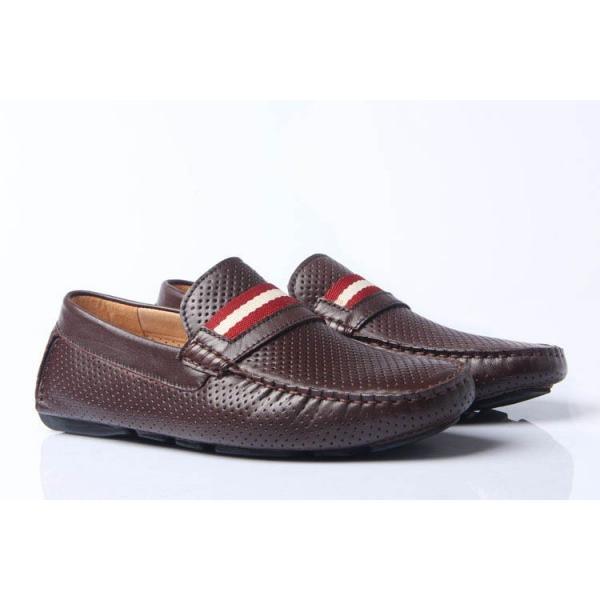 人気商品 2026-14秋冬新作 BALLY バリー デッキシューズ BROWN