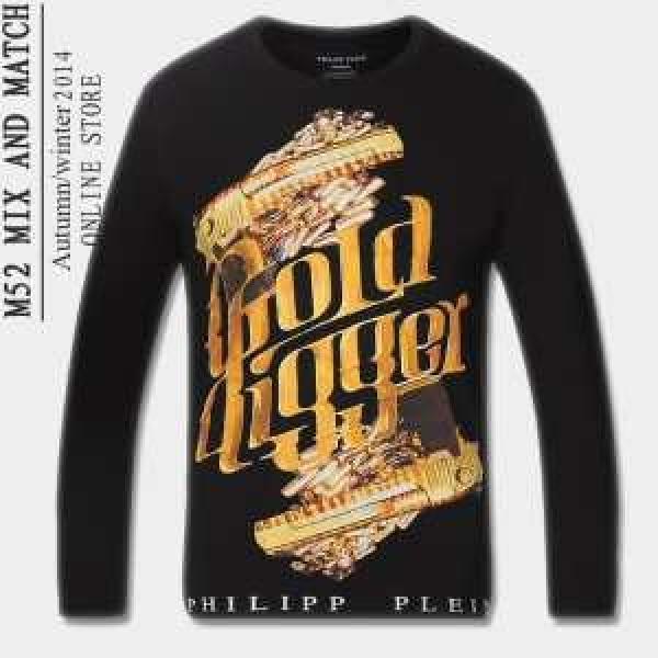 2014秋冬 大人気！PHILIPP PLEIN フィリッププレイン 長袖 Tシャツ