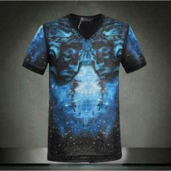2026春夏 贈り物にも◎ VERSACE ヴェルサーチ Vネック半袖Tシャツ