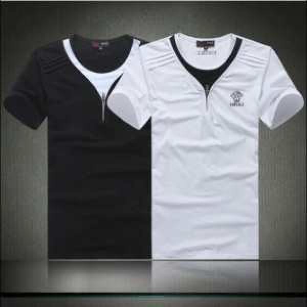 2025春夏 VERSACE ヴェルサーチ 首胸ロゴ 半袖 Tシャツ 2色可選