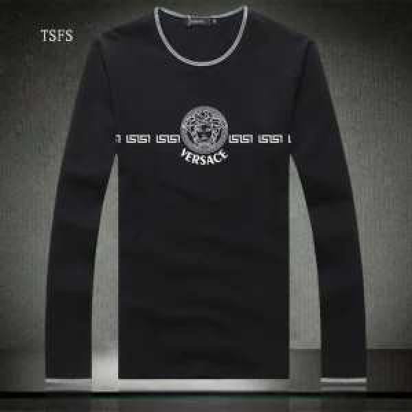 2026秋冬 VERSACE ヴェルサーチ 上質 Uネック 長袖 Tシャツ