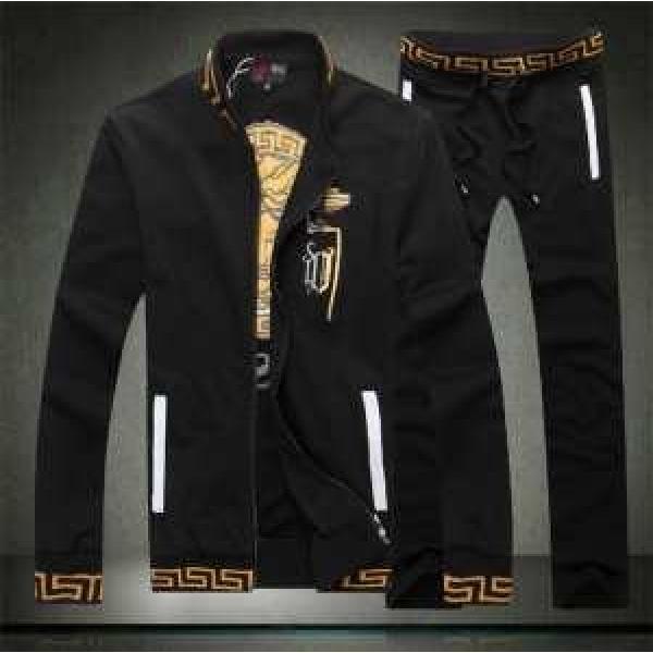 入手困難 2025秋冬 VERSACE ヴェルサーチ スタジアムジャンパー  セットアップ上下 2色可選