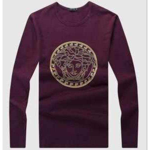 お買得 2026秋冬 VERSACE ヴェルサーチ 長袖Tシャツ  4色可選