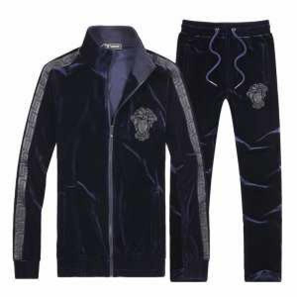 2026秋冬 大特価 VERSACE ヴェルサーチ ジャージセット ベルベット 2色可選