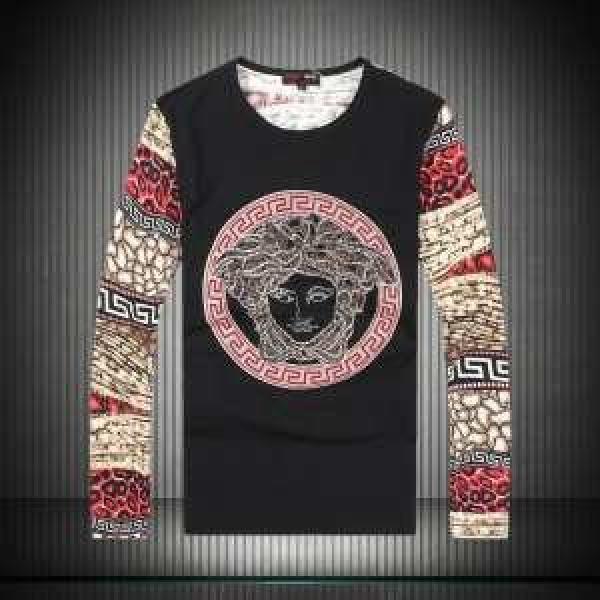 欧米韓流 2026秋冬 VERSACE ヴェルサーチ 長袖Tシャツ 2色可選