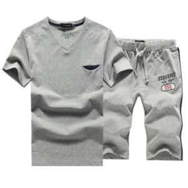 大人気☆NEW!!2026春夏 ディースクエアード 半袖 Tシャツ セットアップ上下