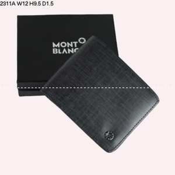 最高ランクMONTBLANC モンブラン二つ折り小銭入れ 長財布.171.