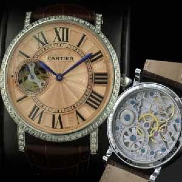 日本製クオーツ 2針新入荷 半自動卷  CARTIER カルティエ 男性用腕時計   44mm  メンズ腕時計.199.