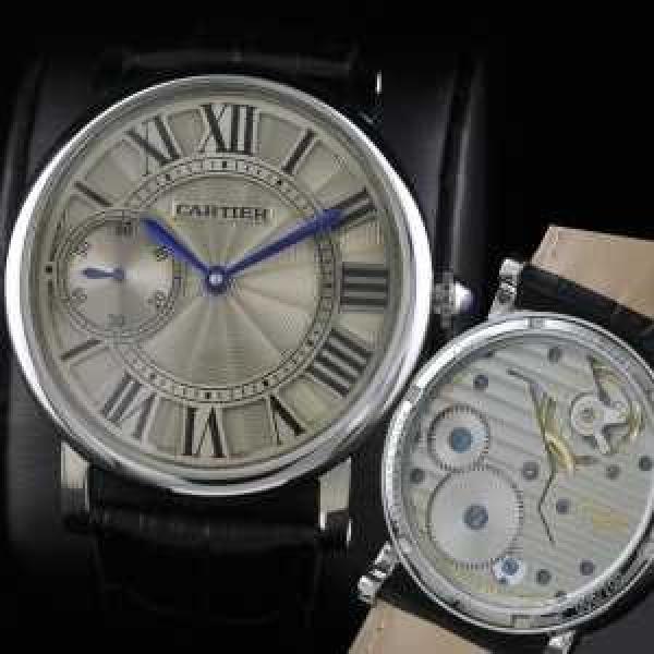 高級腕時計 半自動卷  CARTIER カルティエ 男性用腕時計 日本製クオーツ 2針  44mm  メンズ腕時計.199.