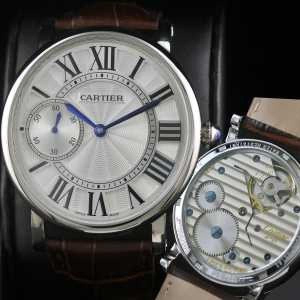 高級腕時計 半自動卷  CARTIER カルティエ 男性用腕時計 日本製クオーツ 2針  44mm  メンズ腕時計.199.