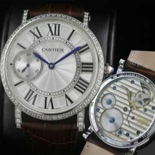 新入荷 半自動卷  CARTIER カルティエ 男性用腕時計 日本製クオーツ 2針  44mm  メンズ腕時計.199.