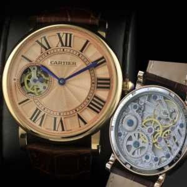 男性用腕時計 半自動卷  CARTIER カルティエ 日本製クオーツ 2針  44mm  メンズ腕時計.199.