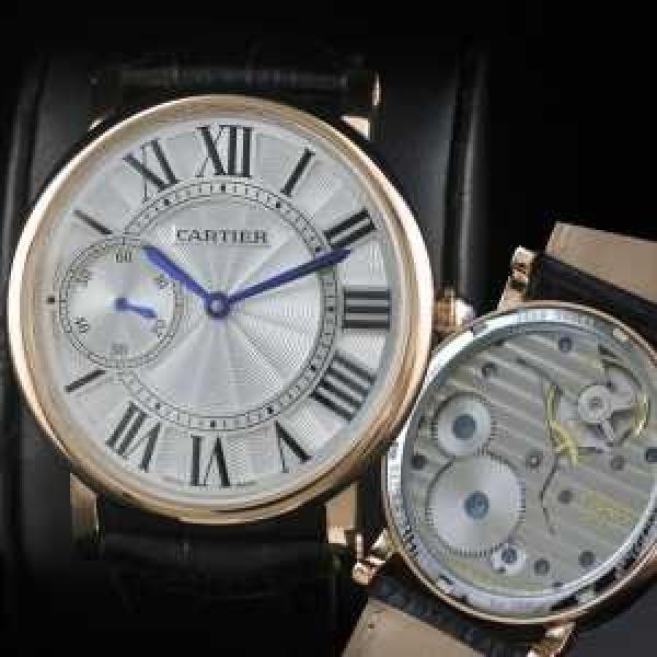 男性用腕時計 半自動卷  CARTIER カルティエ 日本製クオーツ 2針  44mm  メンズ腕時計.199.