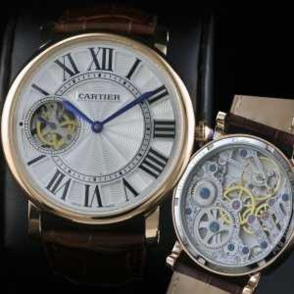 日本製クオーツ 2針新入荷 半自動卷  CARTIER カルティエ 男性用腕時計   44mm  メンズ腕時計.199.