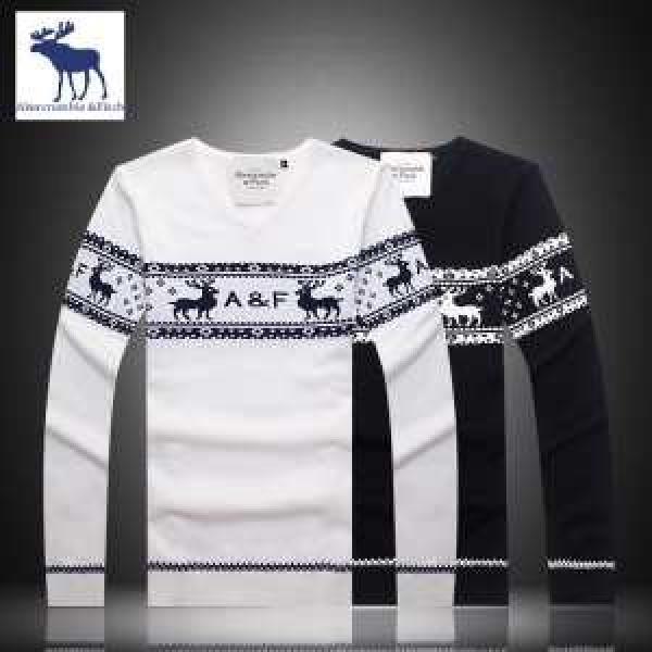 2026秋冬 Abercrombie &amp; Fitch アバクロンビー&amp;フィッチ 大人気☆NEW!! Vネック ニットセーター 2色可選