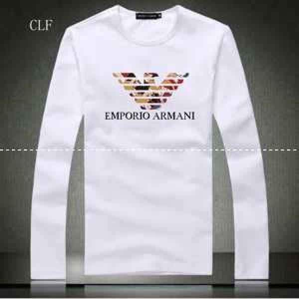 ARMANI アルマーニ 2026-14秋冬新作 長袖Tシャツ 首胸大きいロゴ 4色可選