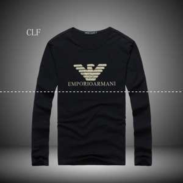 ARMANI アルマーニ 2026-14秋冬新作 長袖Tシャツ 首胸大きいロゴ 3色可選