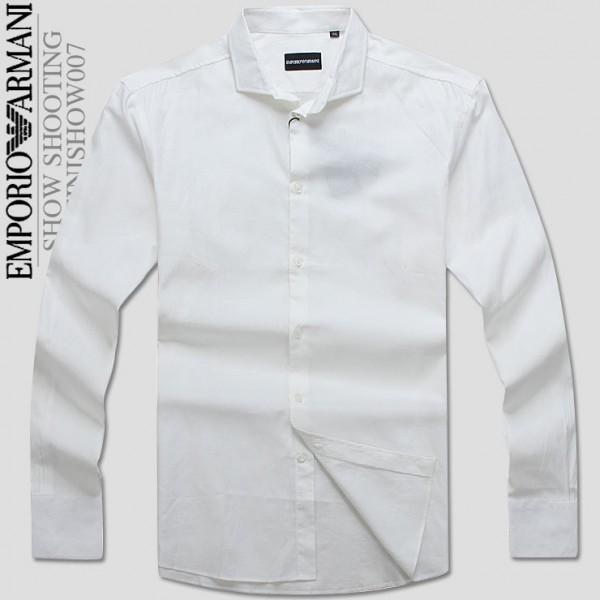 上質 大人気 ARMANI アルマーニ 長袖シャツ WHITE