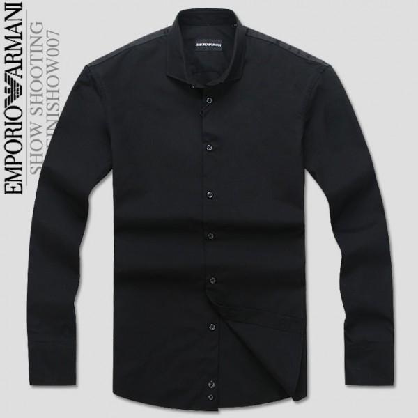 超人気美品  ARMANI アルマーニ  長袖シャツ BLACK