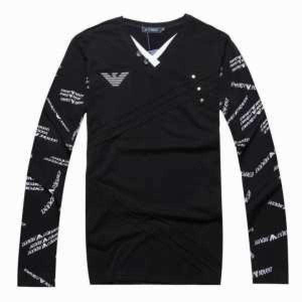 2026秋冬 美品！ARMANI アルマーニ Vネック 長袖 Tシャツ