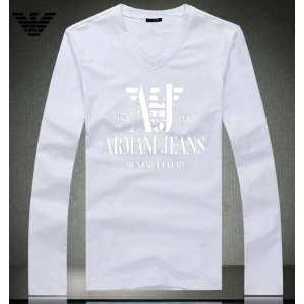 2026秋冬 ARMANI アルマーニ 大人気☆NEW!! Vネック 長袖 Tシャツ 3色可選