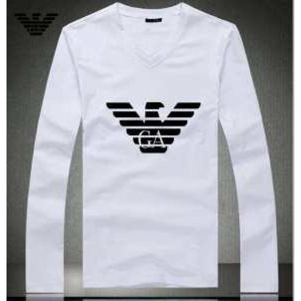 2026秋冬 ARMANI アルマーニ 美品！Vネック 長袖 Tシャツ 3色可選
