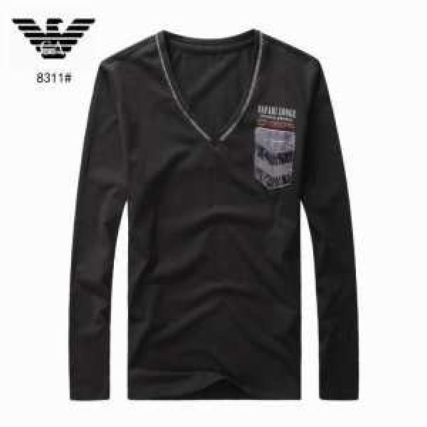 2026秋冬 ARMANI アルマーニ ～希少 Vネック 長袖 Tシャツ 3色可選