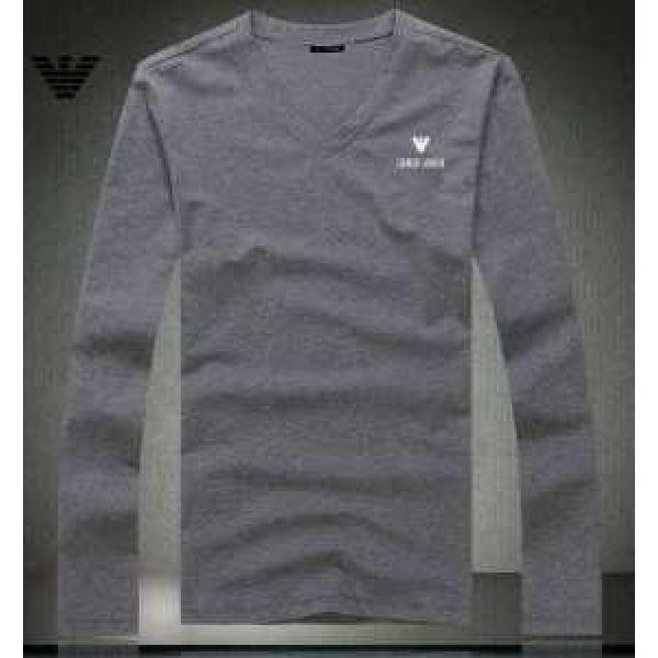 2026秋冬 ARMANI アルマーニ SALE開催  Vネック 長袖 Tシャツ 3色可選